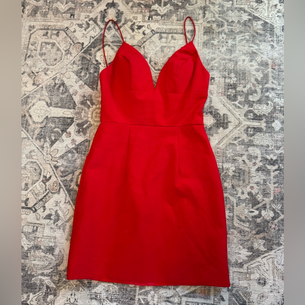Sherri Hill Red Sheath Mini Dress, Size 2